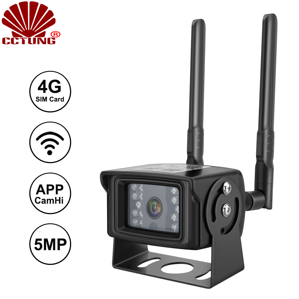 Car Camera 4G Sim Card 5MP Wireless Security CCTV Night Vision Mobile View  Outdoor 1080P Mini