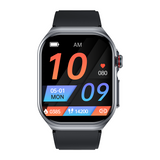 ET585 AMOLED model ECG AI medical diagnosis + Bluetooth call  with SOS emergency call  smart watch—— Black Belt Version