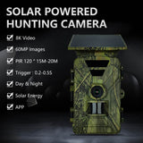 60MP HD Photos ＆8K Live Video WIFI Infared Hunting Camera with IP66 Waterproof Free mobile APP & Icloud for Data Storage