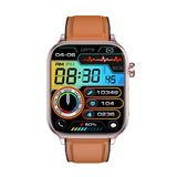 ECG AI medical diagnosis + Bluetooth call  with SOS emergency call  smart watch _ Bown Skin Version