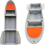 Detachable dinghy, Stacked fish boat, PE environmental Protection material, can carry 5 people, green/gray