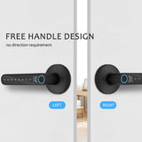 Multple Unlocked ways with Phantom Password Fingerprint, Free Tuya Smart Management HandleLock for Home Office Hotel and AirBNB-9