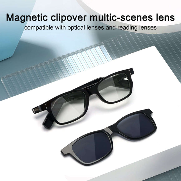 K36 Smart Eyewear Glasses with Magnetic Clipover Multic-Scenes Lens built-in HD Amplifier Chip for Cinema Sound Sweatproof Design