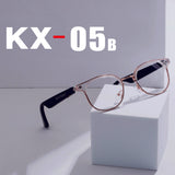 Smart Eye Wear AI Glasses with Bluetooth Hands-Free Calling Music Audio Play Anti-blue Light Lens with Full Silve Frame