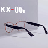 Smart Eye Wear AI Glasses with Bluetooth Hands-Free Calling Music Audio Play Anti-blue Light Lens with Full Silve Frame