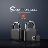 Smart Bluetooth Fingerprint padlock with free TUYA APP unlock remotely with long standby time