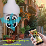 IR Light Version PTZ WIFI IP Camera with E27 Power Socket AI Human Detect IR Network Surveillance Auto Tracking Free Mobile APP