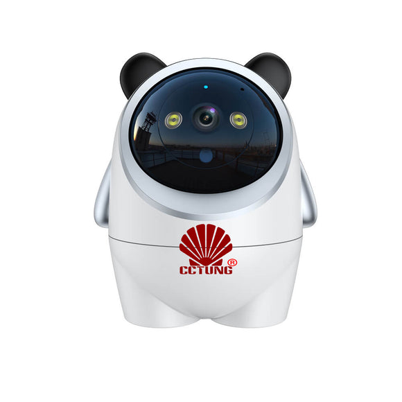 360 Degree Panoramic Picture WIFI HD Panda CAMERA with Humanoid Trigger Alarm & Support 4x Digital Zoom