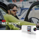 Super Tiny 2.7K video 12MP Photo FPV Glasses camera with  Voice Prompt & IPS Colorful Display 21g light  only for Sunglass