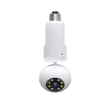 360 Degree Rotation Smart Auto Tracking PTZ Bulb Shaped Wifi Camera with Dual Light for Night Vision ad Illumination Free APP