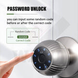 TUYA Smart Fingerprint WIFi Door knob Lock With multi Unlock by passowrd or IC card or Free TUYA APP Remotely