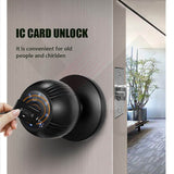 TUYA Smart Fingerprint WIFi Door knob Lock With multi Unlock by passowrd or IC card or Free TUYA APP Remotely