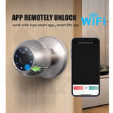 TUYA Smart Fingerprint WIFi Door knob Lock With multi Unlock by passowrd or IC card or Free TUYA APP Remotely